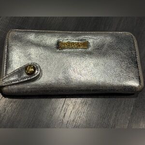 Just Cavalli Silver Zip Wallet